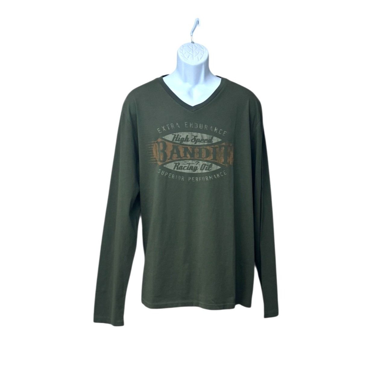 Other Seven7 Men’s V-neck Long Sleeve Graphic Cotton Tee, Hunter Size US XL / EU 56 / 4 - 4 Thumbnail