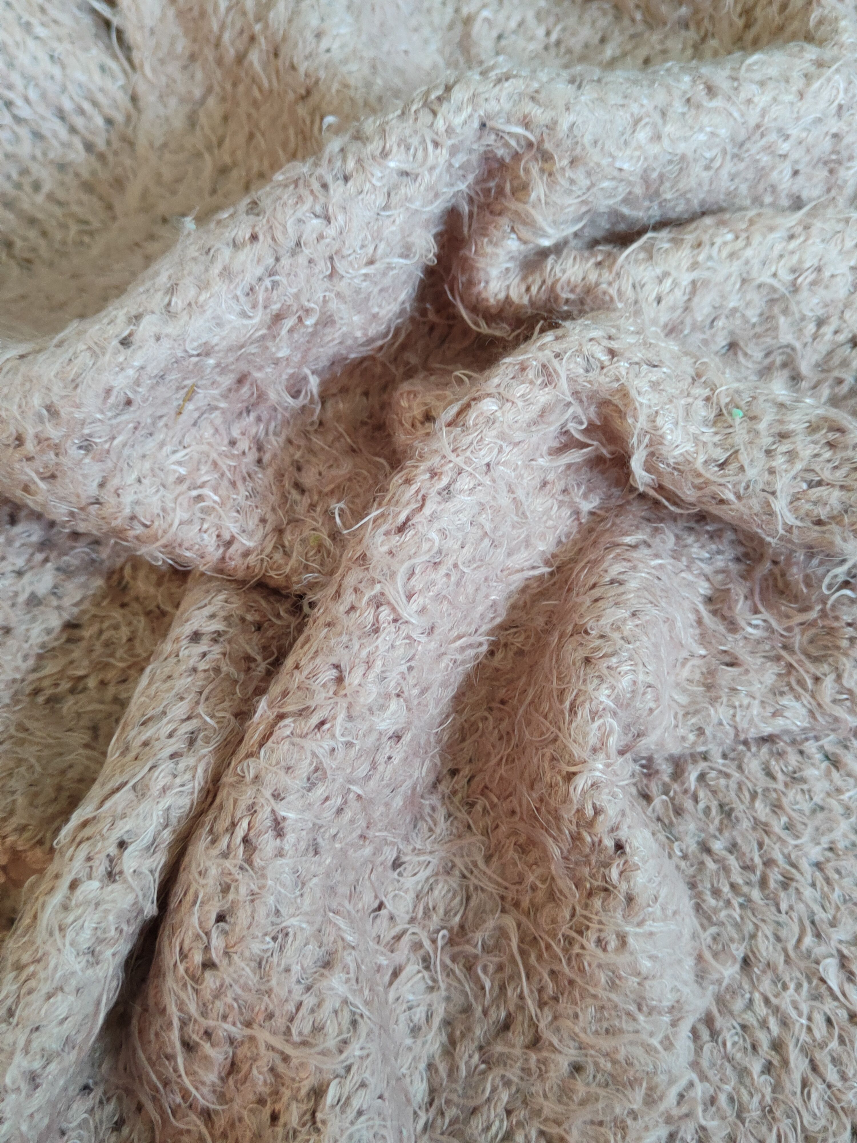 Homespun Knitwear Africataro Peach Shag Shaggy Fur Mohair Knitwear #S1889 Size S / US 4 / IT 40 - 10 Thumbnail