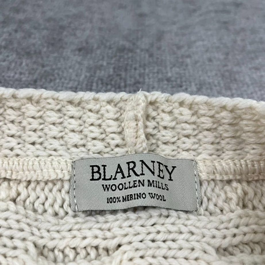 Vintage Blarney Sweater Adult One Size Brown Merino Wool Cable Knit Drape Poncho Womens Size ONE SIZE - 2 Thumbnail