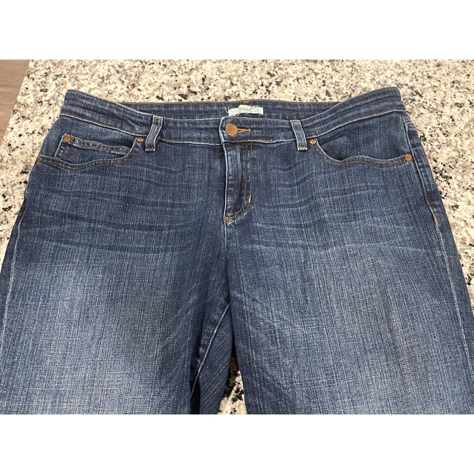 Eileen Fisher Eileen Fisher Jeans Straight Ankle Organic Cotton Stretch Denim Blue 10 Size 32" / US 10 / IT 46 - 2 Thumbnail