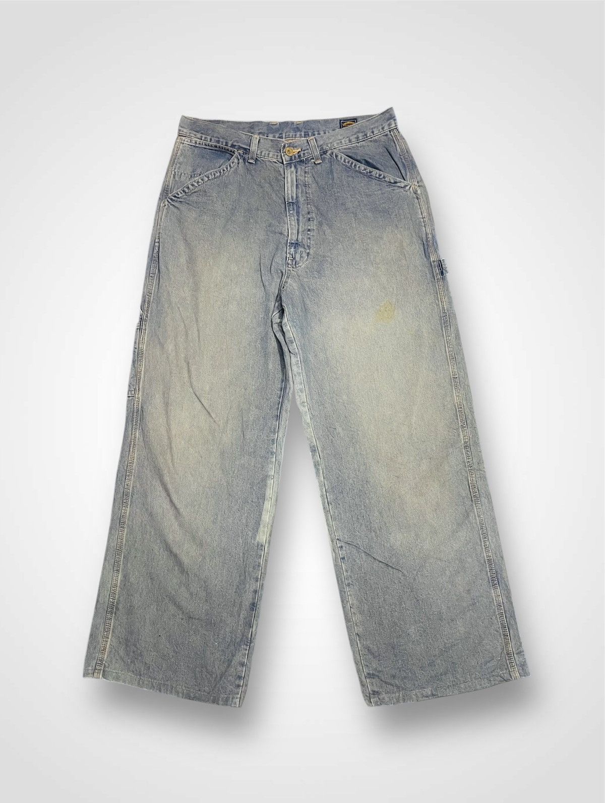 TopIsm Gimmick Washed Flared Cargo Denim