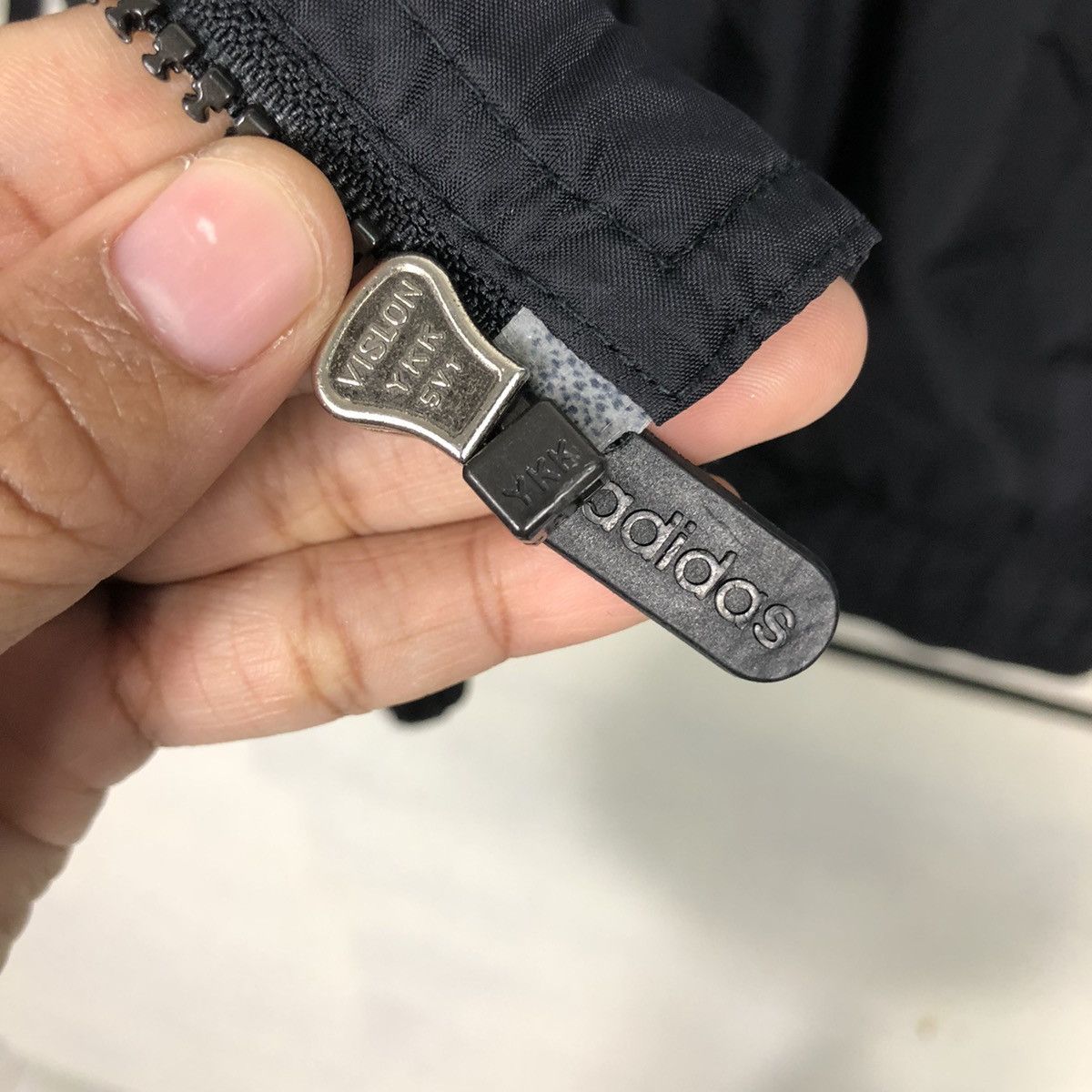 Adidas × Vintage 📌Vintage Zipper Jacket Adidas Striped Blanket Size US L / EU 52-54 / 3 - 18 Thumbnail