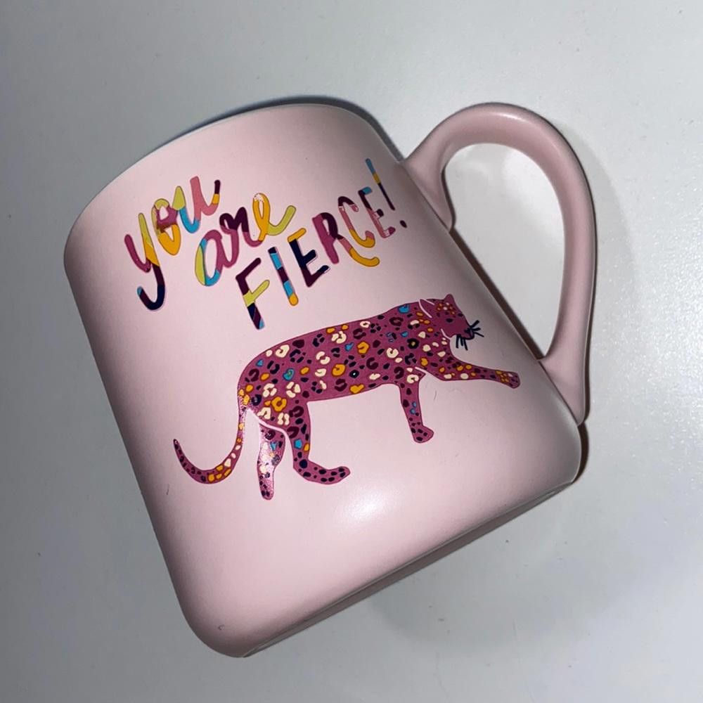 Designer "You Are Fierce” Leopard Coffee Mug Size ONE SIZE - 2 Thumbnail