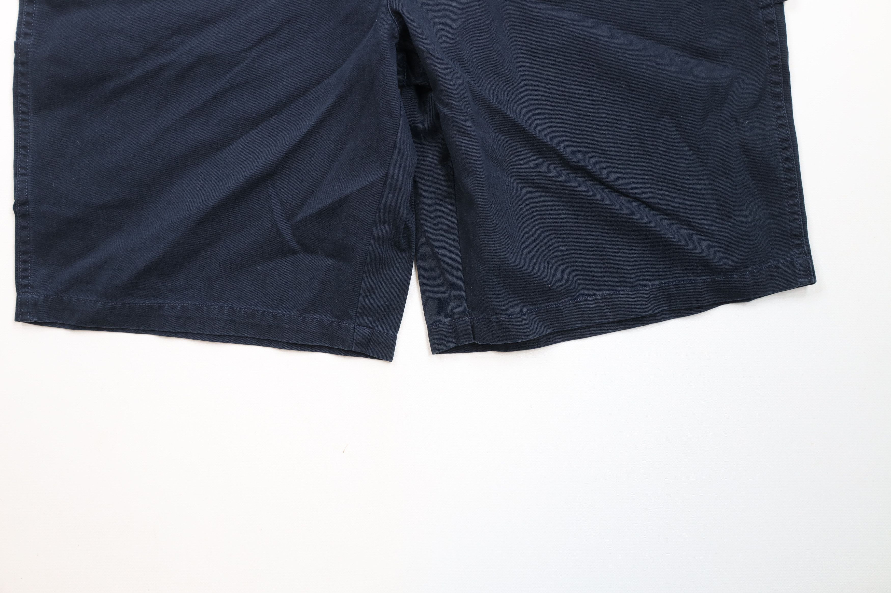 Deadstock Vintage 90s DKNY Baggy Dungaree Chino Shorts Blue