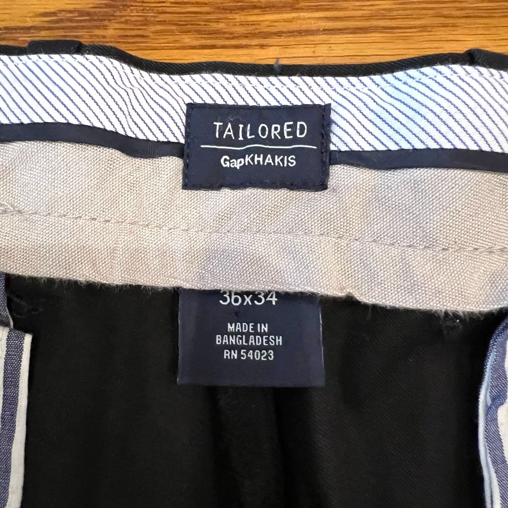Gap VINTAGE Gap Men's Chino Pants Flat Front Straight Fit Black 36x32 Casual Business Formal Size US 36 / EU 52 - 3 Thumbnail