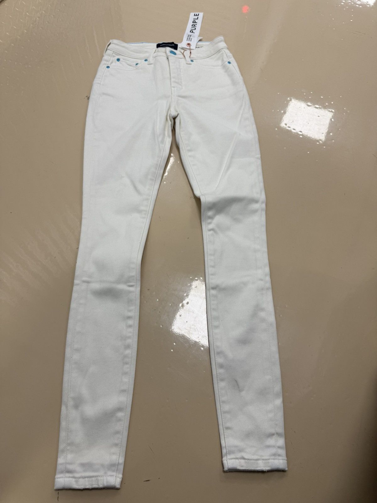 Other Purple Brand Skinny Whisper White Jeans Size 26" / US 2 / IT 38 - 1 Thumbnail