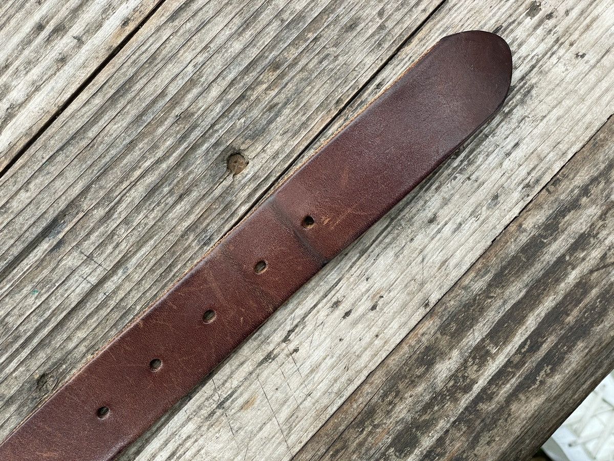 Polo Ralph Lauren Vintage Polo Ralph Lauren Leather Belt Solid Brass Size 32 - 11 Thumbnail