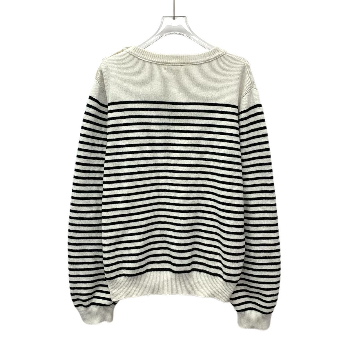 Celine Celine Striped Side Button Long Sleeve Knit Sweater K26WX Size XL / US 12-14 / IT 48-50 - 2 Thumbnail