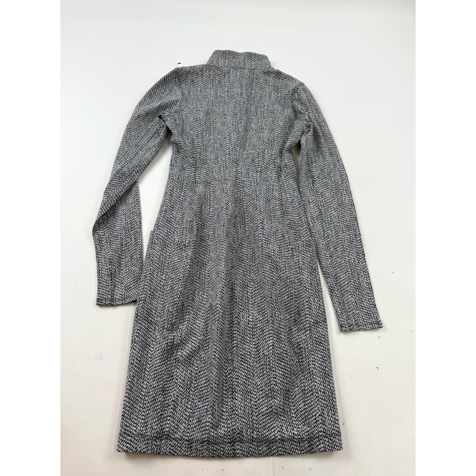 Athleta Athleta Sweater Dress Women XS Black Herringbone Mock Neck Textured Delancey Size XS / US 0-2 / IT 36-38 - 6 Thumbnail