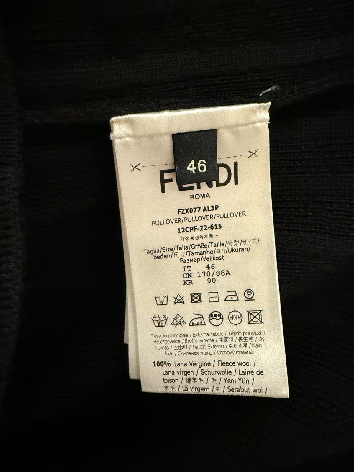 Fendi Fendi Rib Knit Virgin Wool Sweater with Cut-out Size US S / EU 44-46 / 1 - 7 Thumbnail