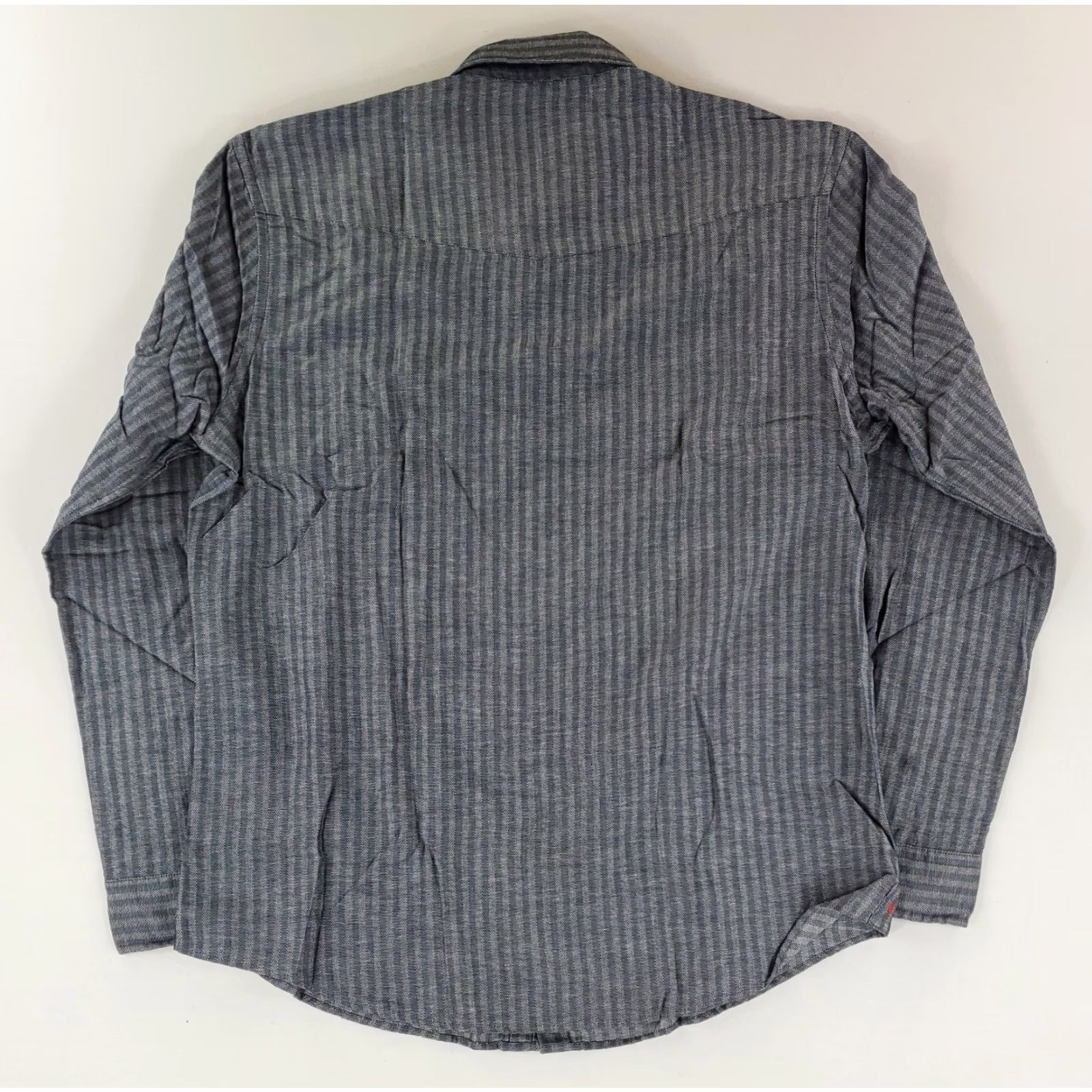 Vintage Criquet Shirt Pearl Snap Gray Striped Long Sleeve Mens XL Shirt Size US XL / EU 56 / 4 - 3 Thumbnail