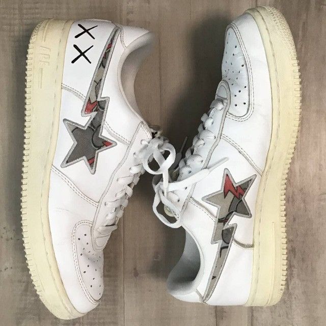 Bape × Kaws × Nigo KAWS × BAPE STA Leather Sneakers a bathing ape star NIGO Size US 11 / EU 44 - 2 Thumbnail