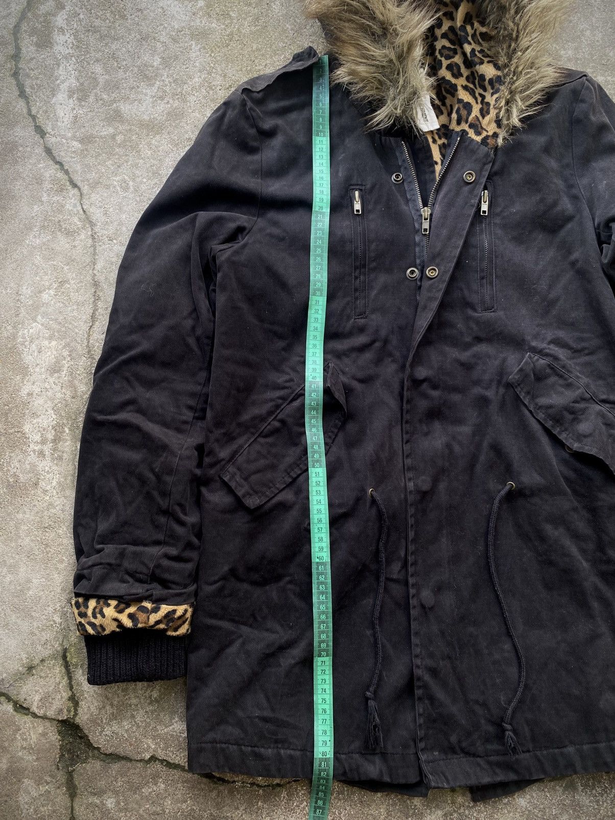 If Six Was Nine × Japanese Brand × Le Grande Bleu (L.G.B.) ATTACHMENT LEOPARD BLACK PUNK GOTHIC FUR JACKET Size US L / EU 52-54 / 3 - 8 Thumbnail