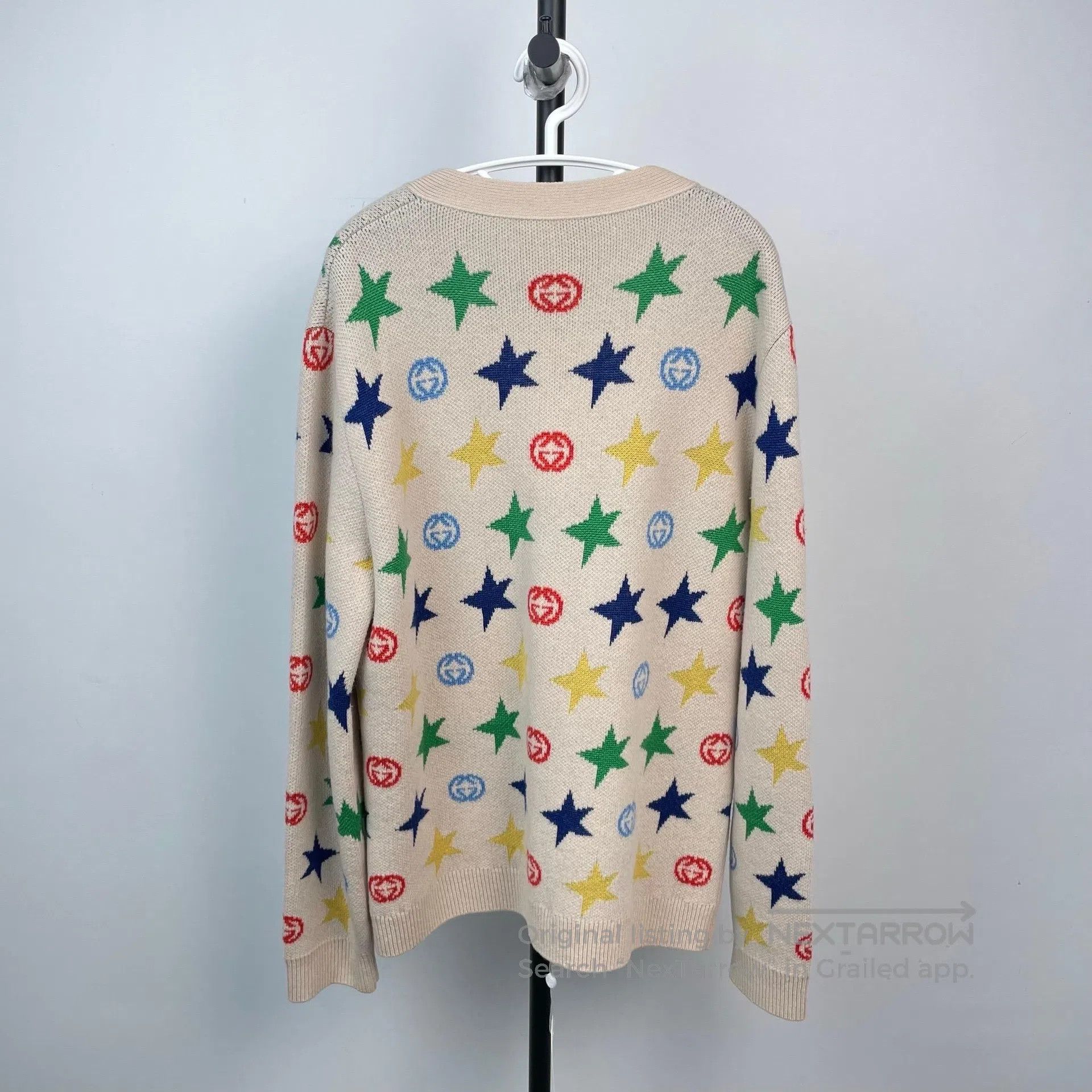 Gucci Guicci Colorful multi-color star double G embroidered wool Size US L / EU 52-54 / 3 - 2 Thumbnail