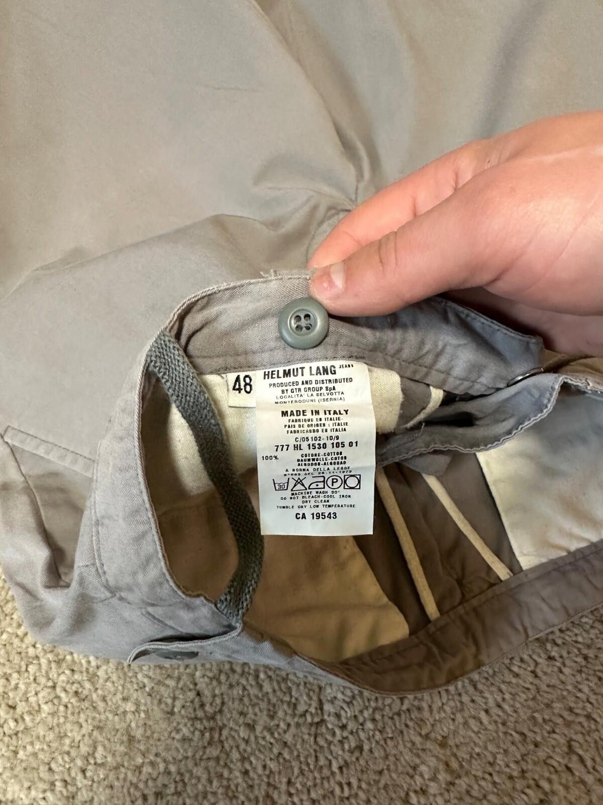 Helmut Lang HELMUT LANG 90S GREY DRAWSTRING PANTS Sz 48 Size US 44 / EU 60 - 7 Thumbnail