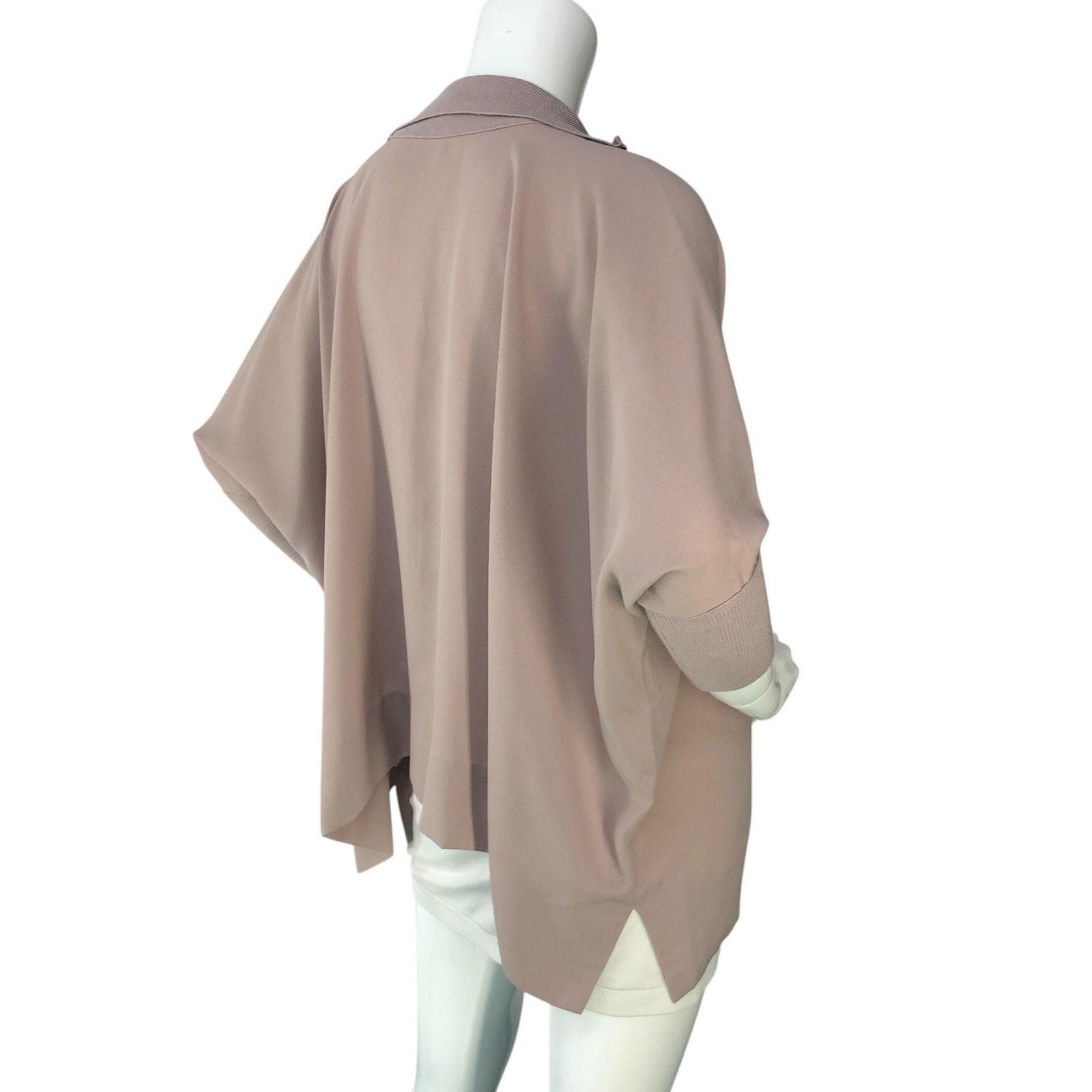 Aritzia Babaton Pullover M Pink Half Zip Short Sleeve *TINY FLAW Size M / US 6-8 / IT 42-44 - 9 Thumbnail
