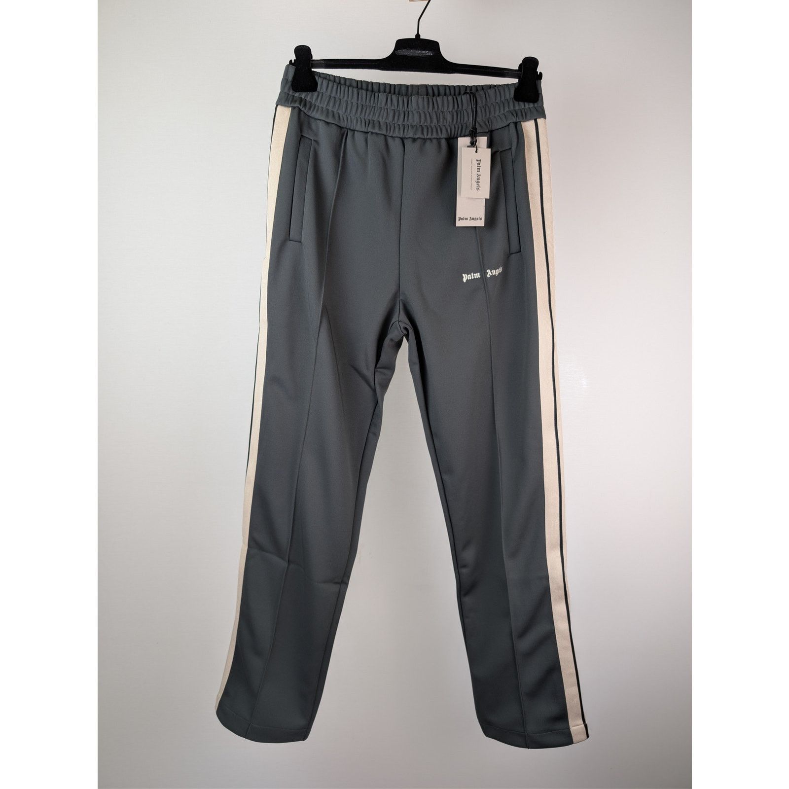 Palm Angels o1rshd1 Q:2 / New Classic Track Pants in Dark Grey / White Size US 36 / EU 52 - 8 Thumbnail