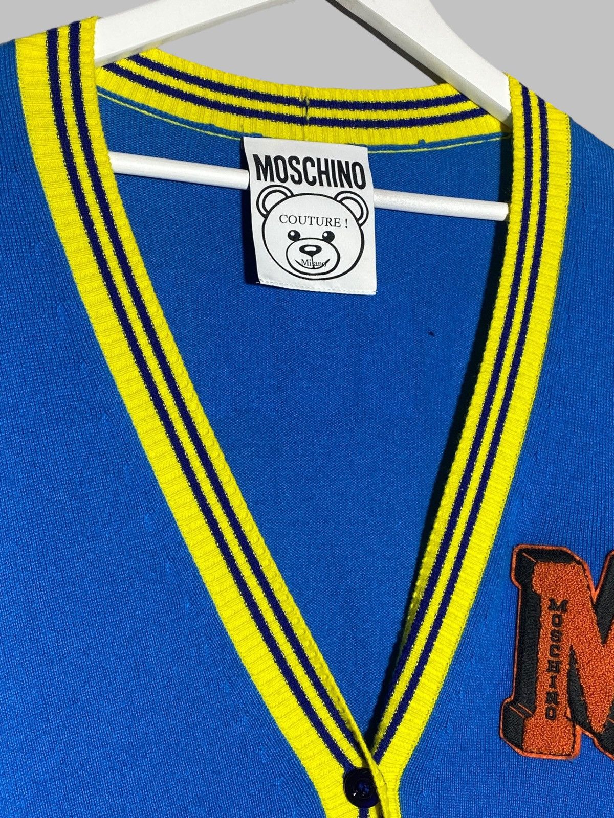 Moschino 🔥 MOSCHINO COUTURE CARDIGAN BEAR COLLEGE LOOK Y2K Size US L / EU 52-54 / 3 - 8 Thumbnail