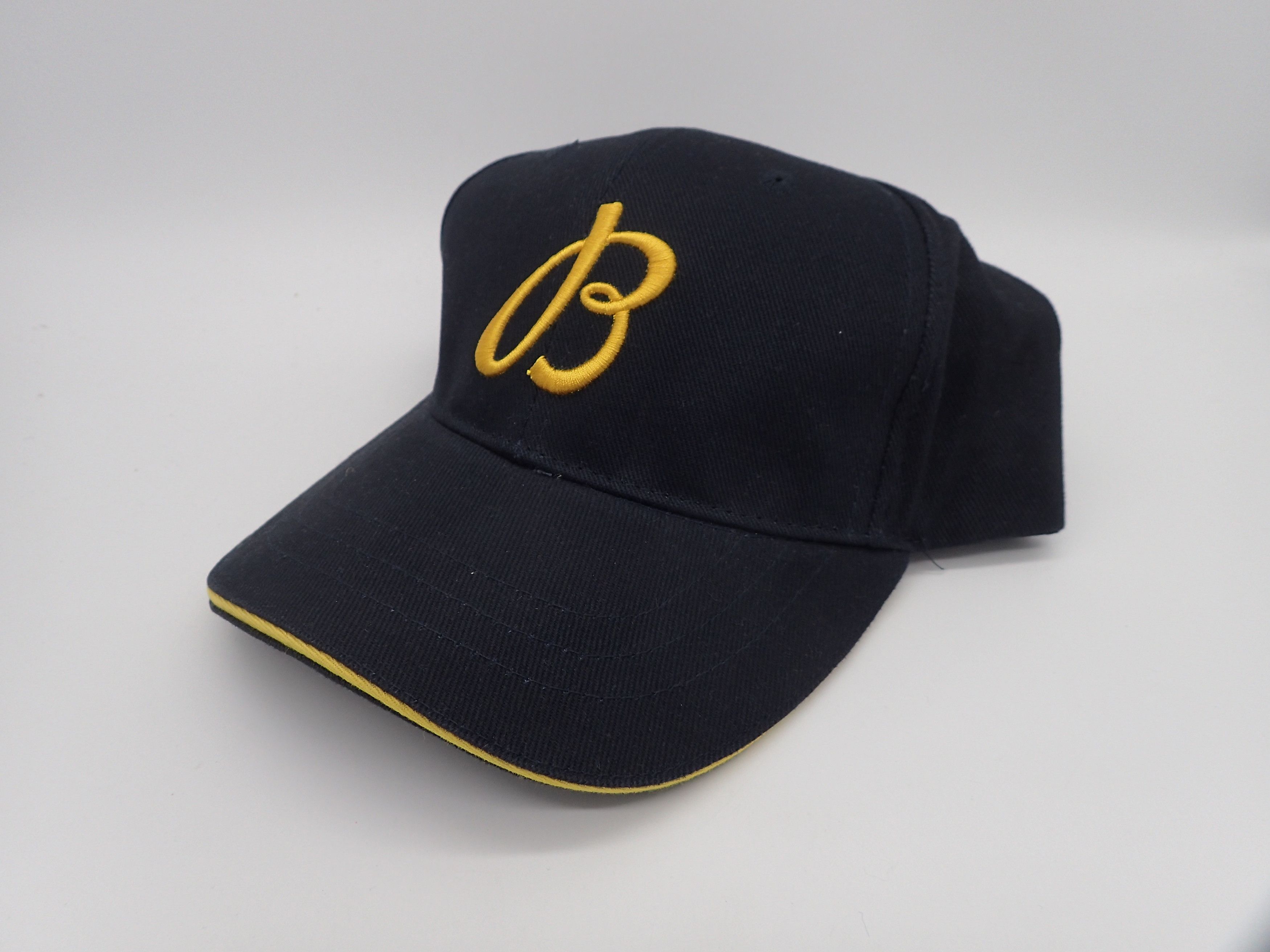Breitling Breitling 1884 Blue Hat Cap Yellow Logo Leather Strapback Size ONE SIZE - 1 Thumbnail
