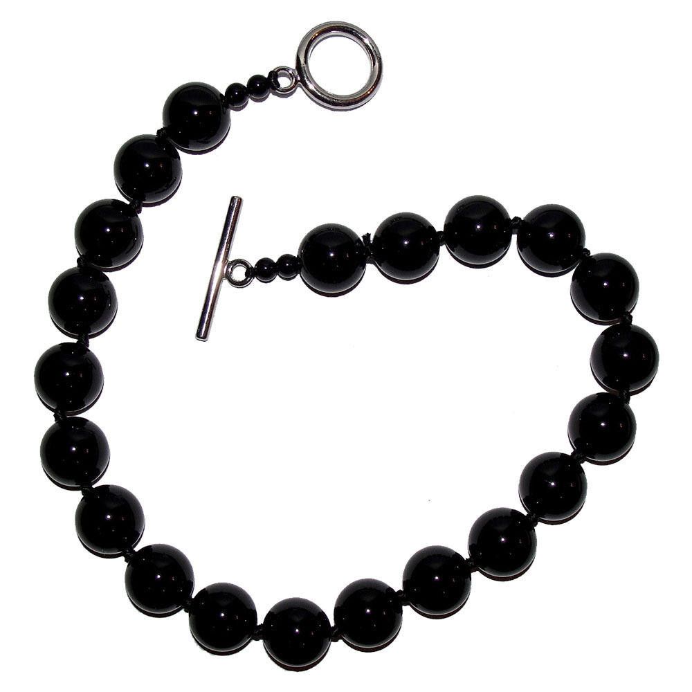 Designer Black Onyx Large Beaded Princess Necklace Alberto Juan Size ONE SIZE - 3 Thumbnail