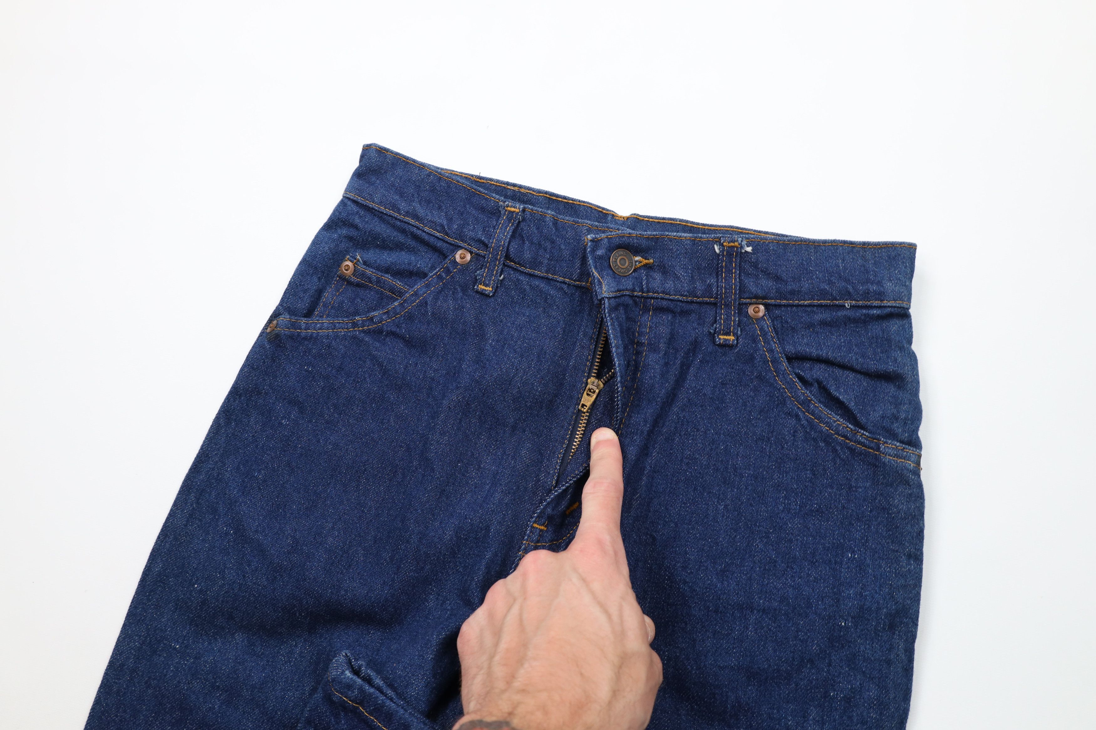 Vintage Vintage 70s Streetwear Flared Bootcut Denim Jeans Blue USA Size US 28 / EU 44 - 7 Thumbnail