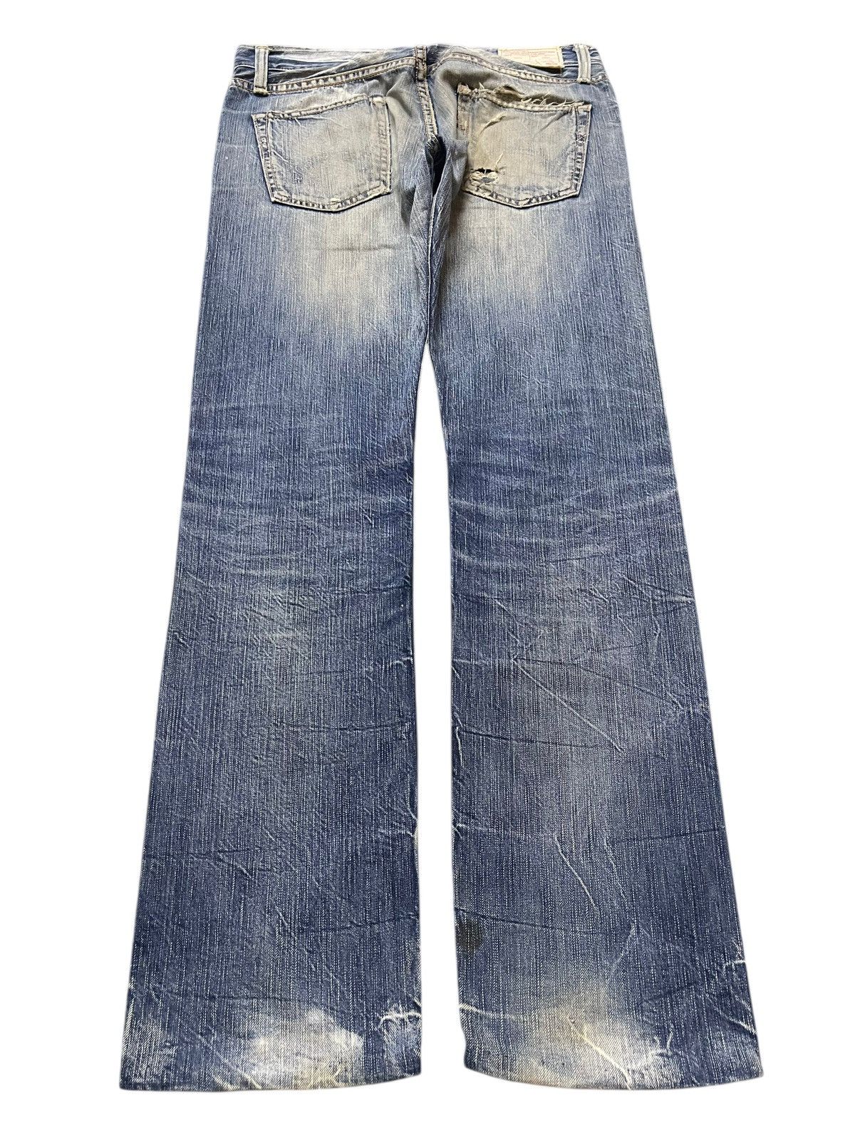 Edwin Vintage Japan Edwin 502 Faded Wash Distressed Loose Jeans Size US 32 / EU 48 - 2 Thumbnail