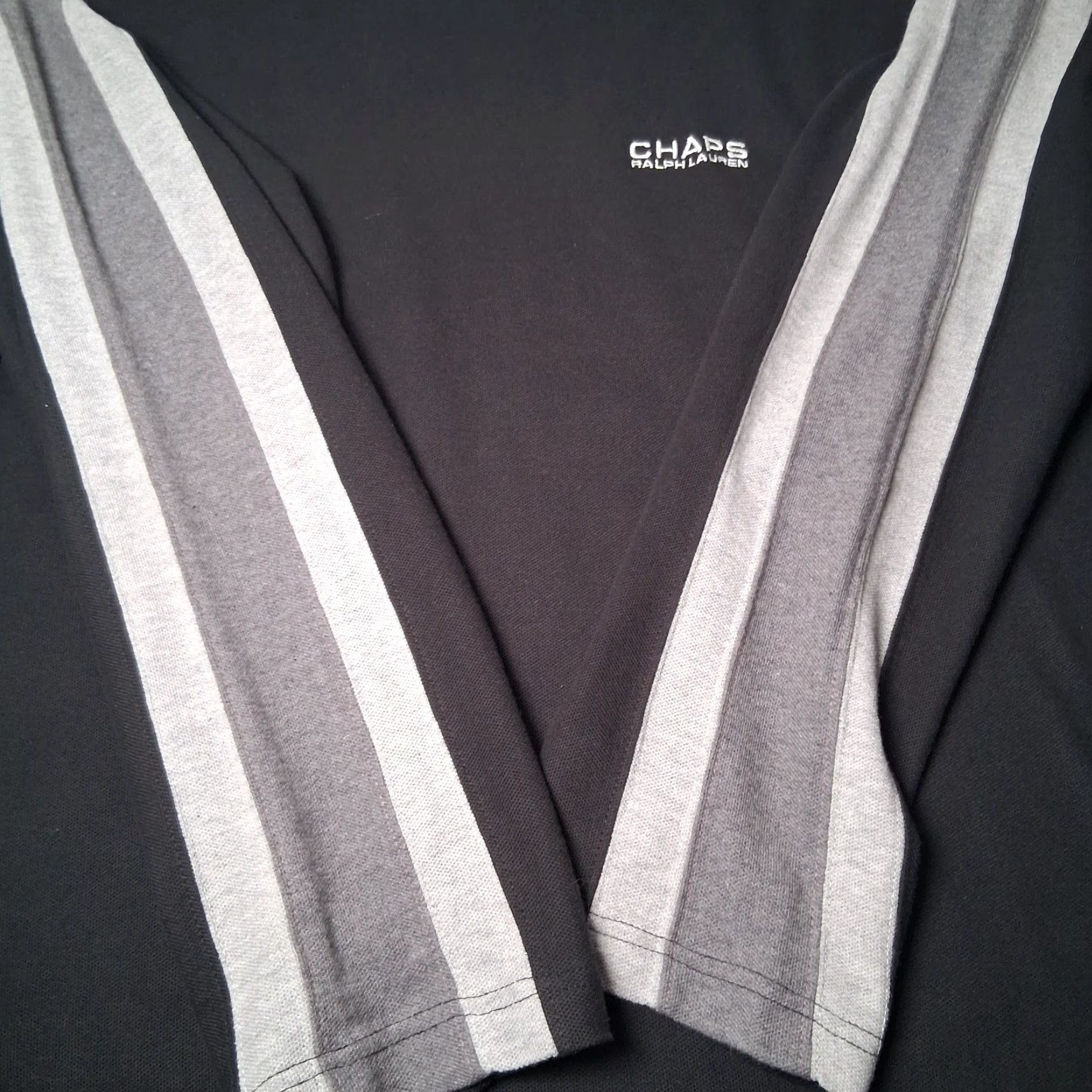 Ralph Lauren VINTAGE Chaps Ralph Lauren Shirt Men XL Black Gray Sleeve Stripe 90s Y2K NEW Size US XL / EU 56 / 4 - 6 Thumbnail