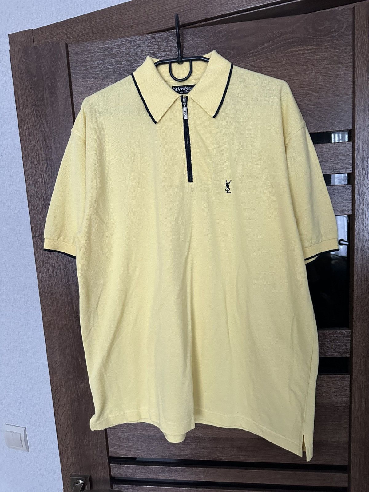 Yves Saint Laurent 90s YSL Polo Super Soft Button Up T-Shirt