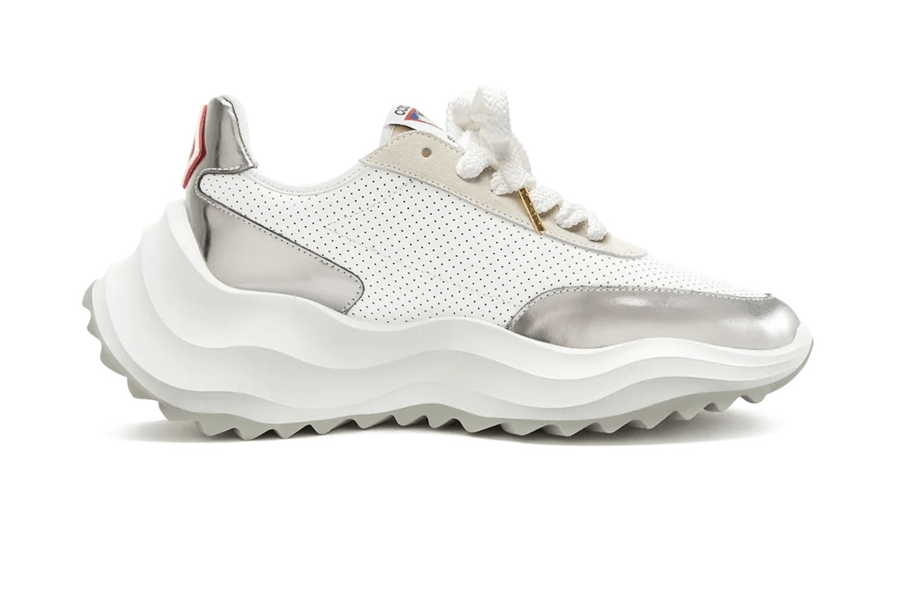 Casablanca *MSG TO OFFER* Casablanca Atlantis White & Chrome Sneaker Size US 8 / EU 41 - 2 Thumbnail