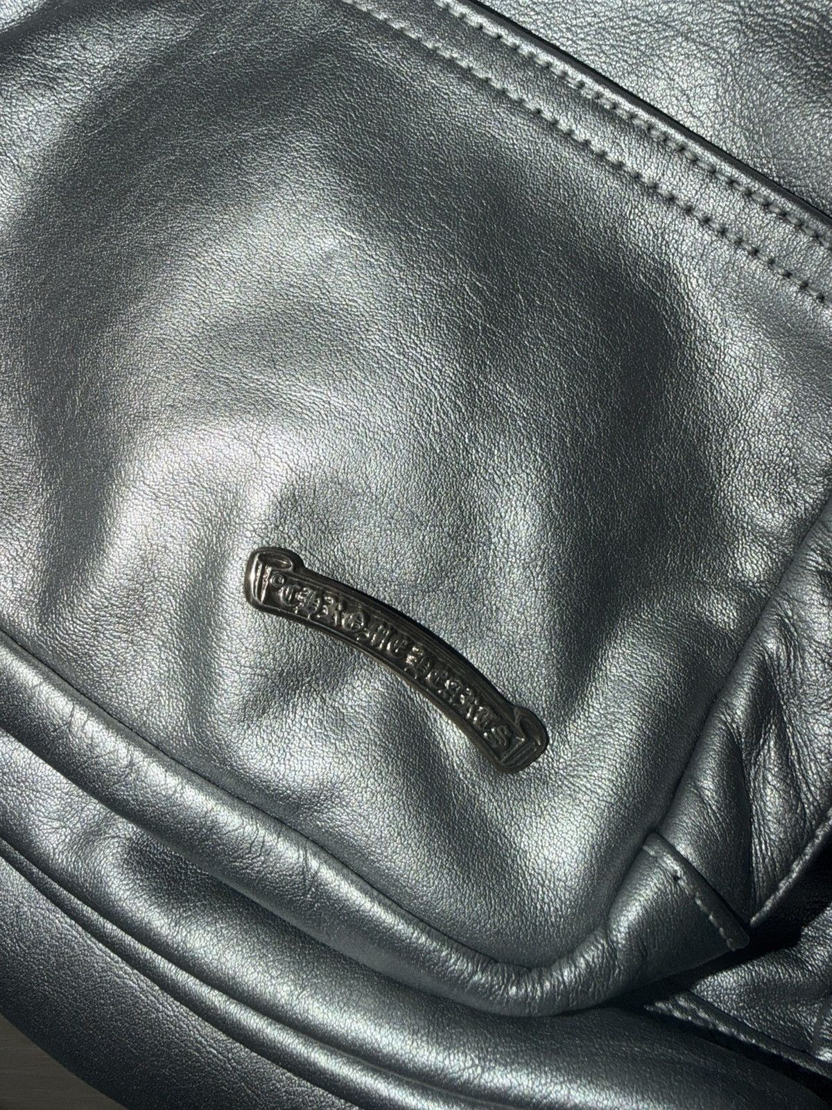 Chrome Hearts 1 of 1 Silver Chrome Heart Leather Backpack Size ONE SIZE - 17 Thumbnail