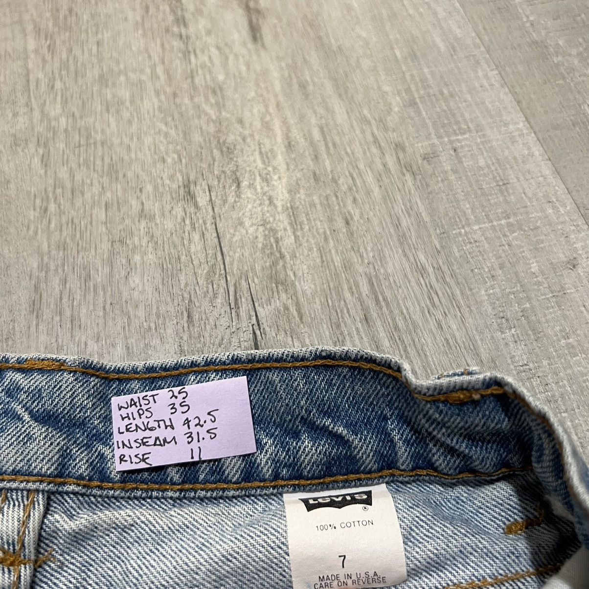 Levi's × Vintage VTG Levis 17525 Patchwork Denim Ripped USA Blue Jeans Size 25" / US 0 / IT 36 - 7 Thumbnail