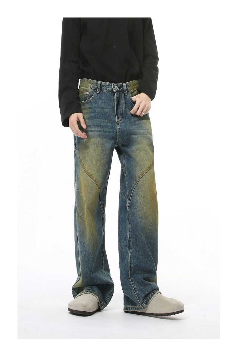 Japanese Brand × Jean Japanese style dyed distressed gradient straight loose jeans Size US 32 / EU 48 - 3 Thumbnail