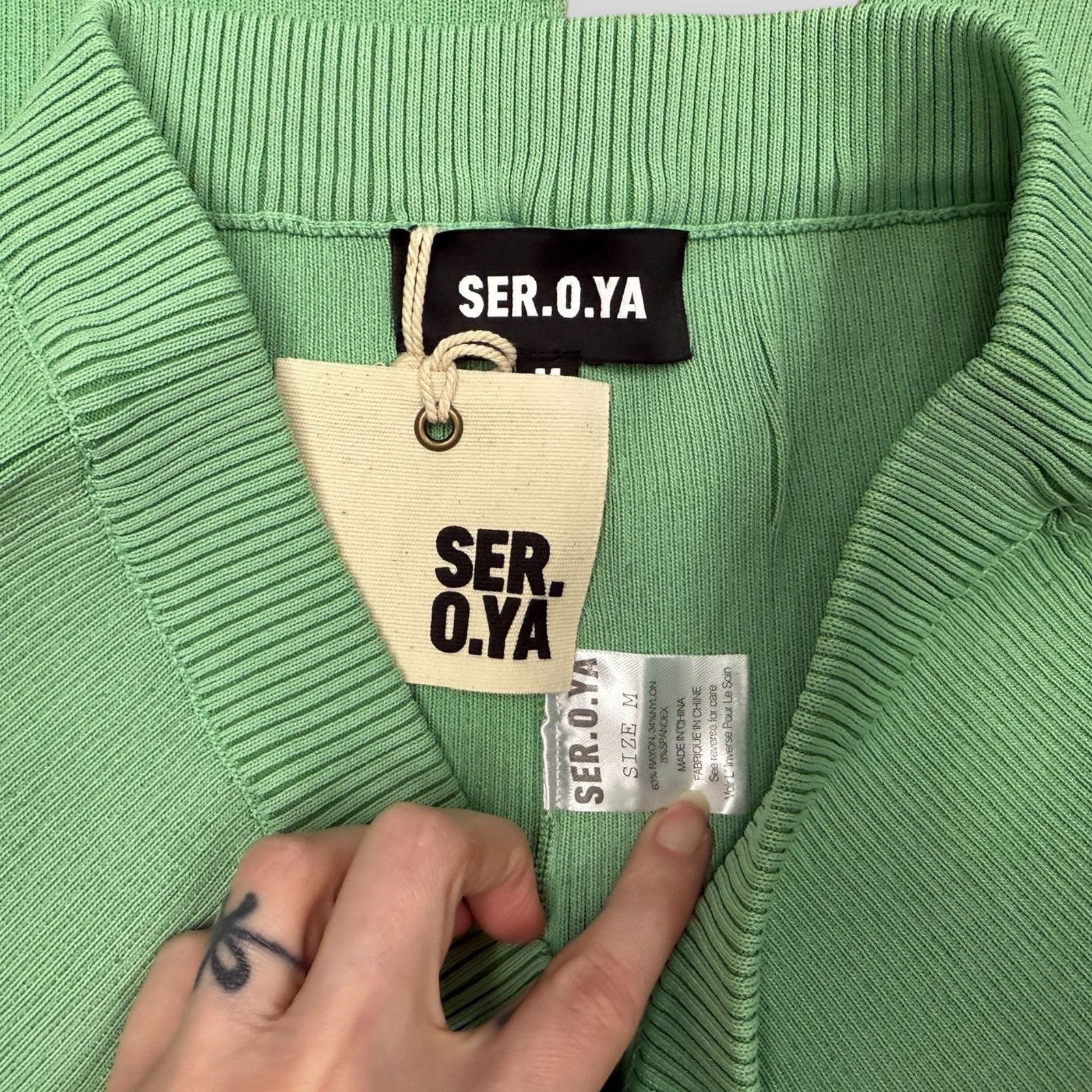 SER.O.YA SER.O.YA Lux Pant in Green NWT Size 28" / US 6 / IT 42 - 6 Thumbnail