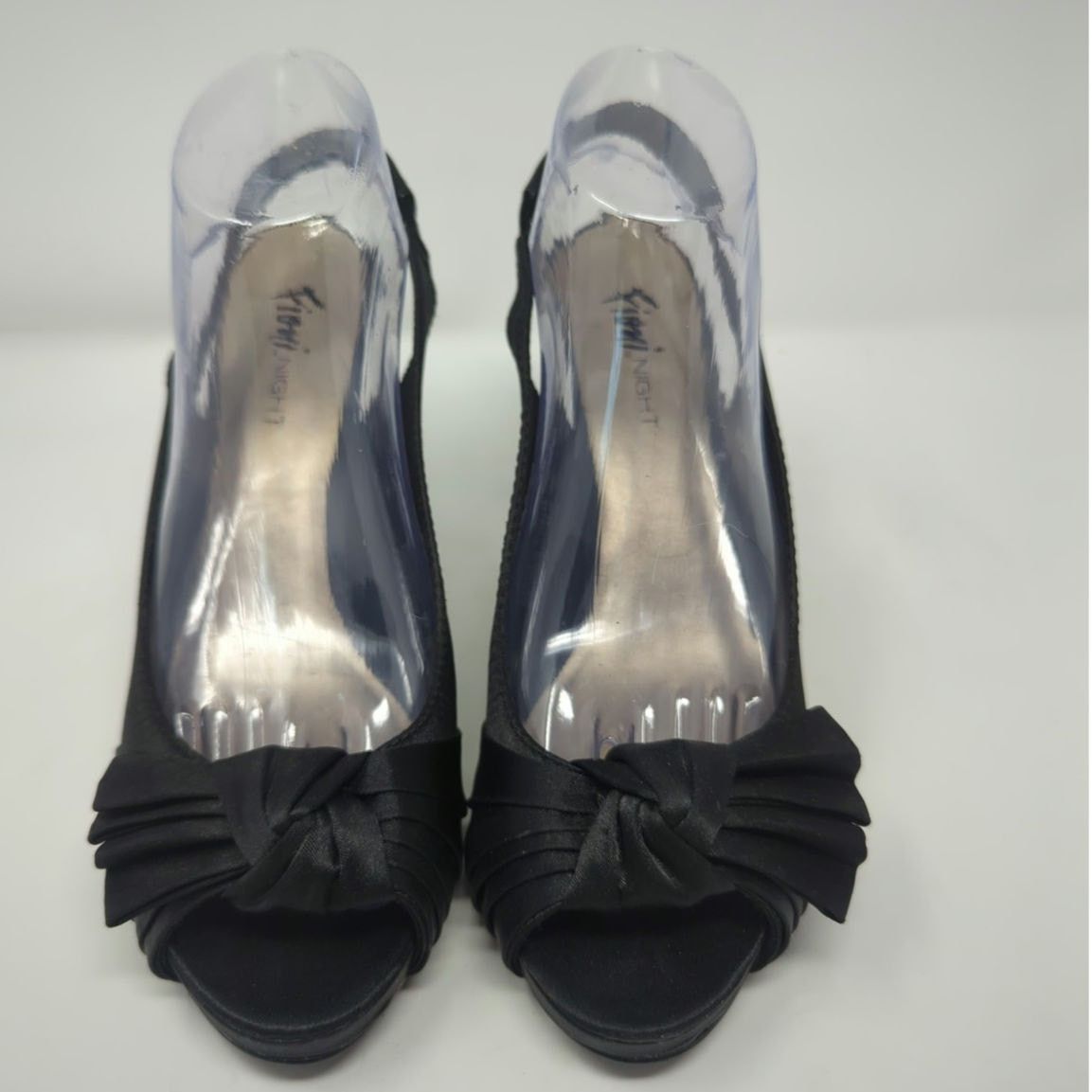Other Fioni Jeana Black Bow Open Toe Stiletto Pump SlingbackSize 9 Size US 9 / IT 39 - 3 Thumbnail