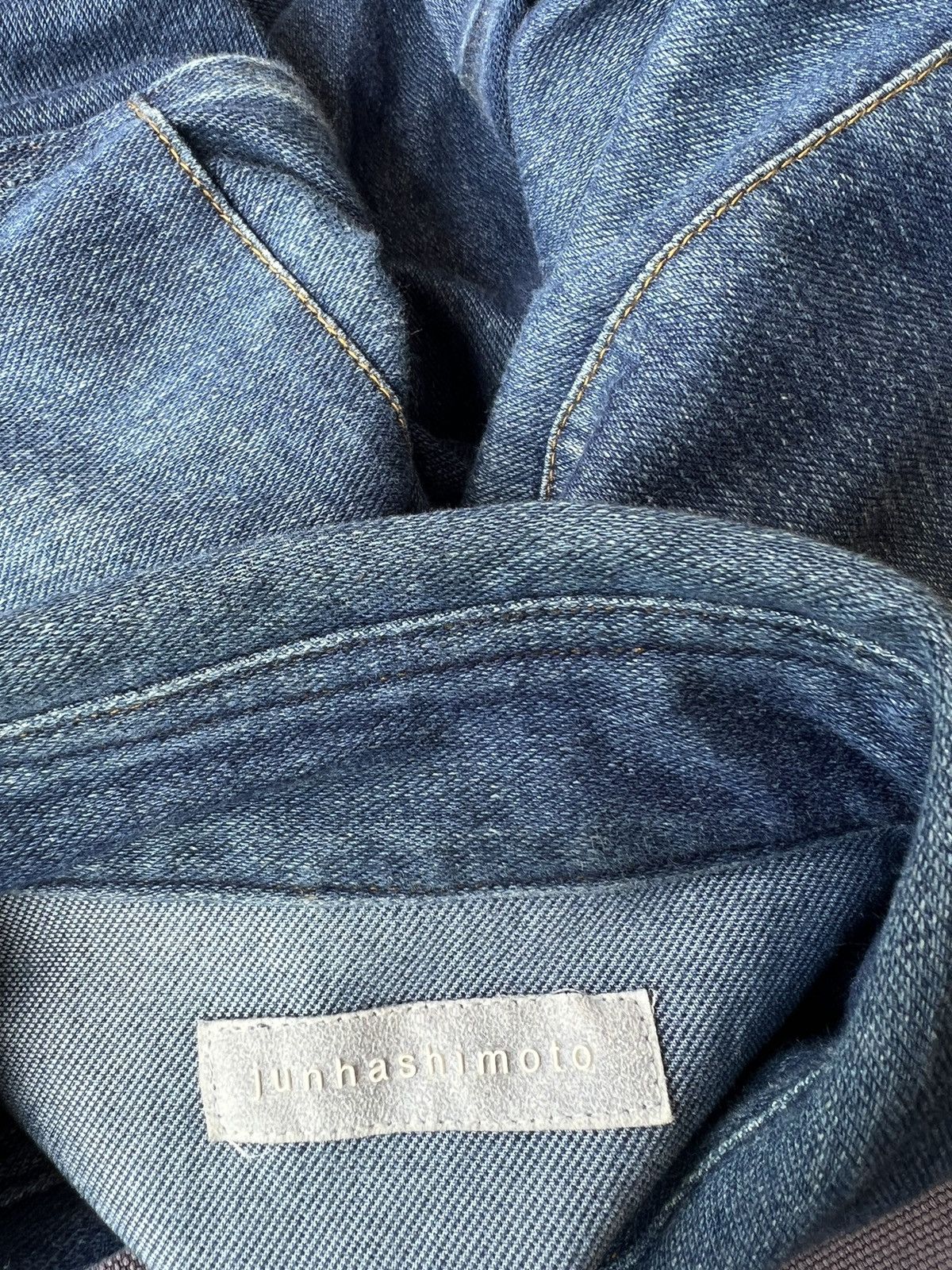 junhashimoto Junhashimoto Japan Distress Fade Denim Stretch Western Shirt Size US M / EU 48-50 / 2 - 23 Thumbnail