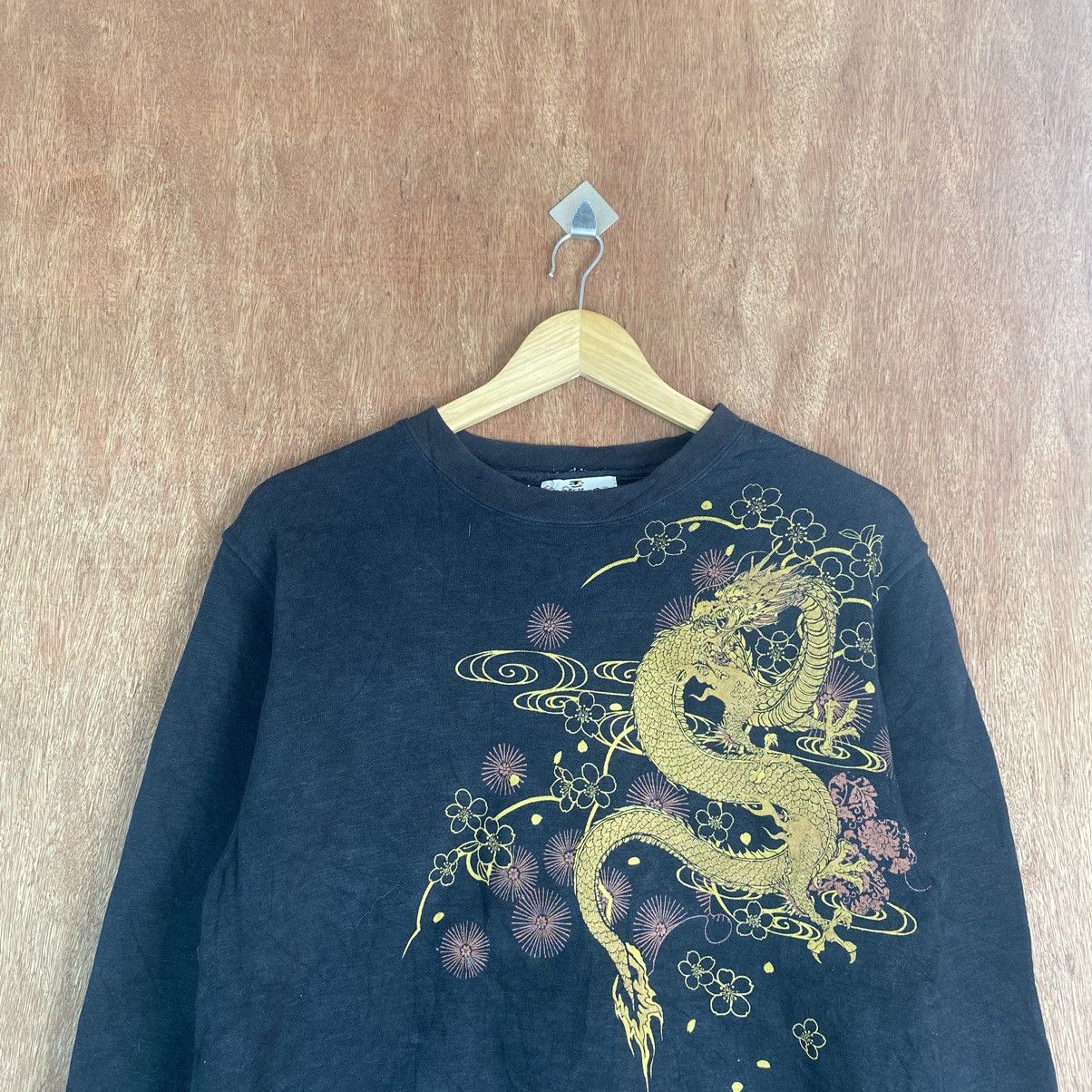 Japanese Brand Karakuri DRAGON LOGO VINTAGE SWEATSHIRT #K01584 Size US M / EU 48-50 / 2 - 2 Thumbnail