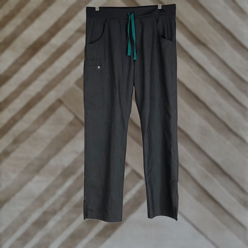 Vintage FIGS Technical Collection Mens Medium Charcoal Gray Pants Drawstring Size US 31 - 1 Thumbnail