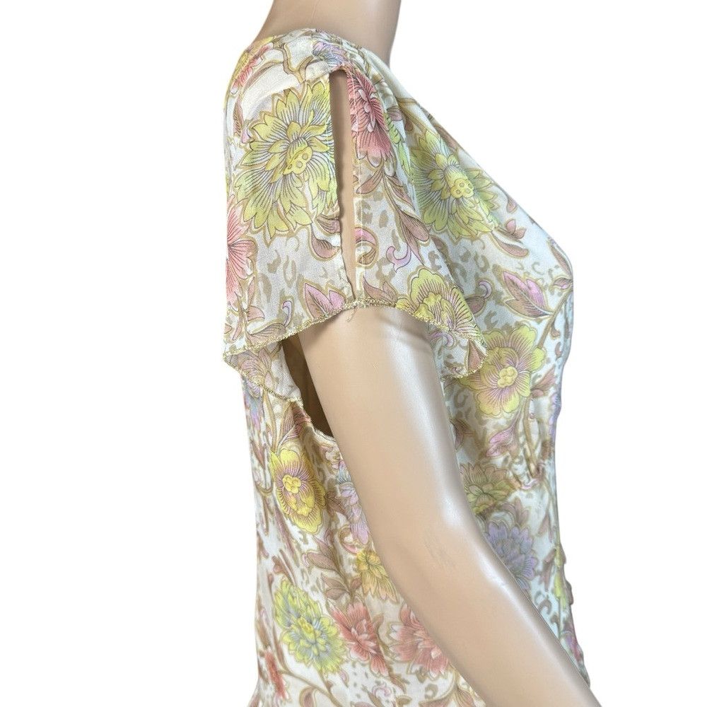 Other Vintage AKS By Amy K Su Silk Floral Top Skirt Set Size 14 Size XL / US 12-14 / IT 48-50 - 4 Thumbnail