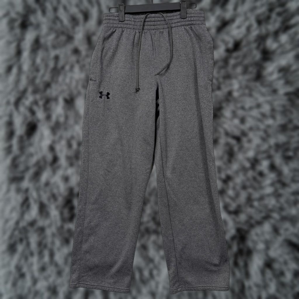 Under Armour Under Armour Mens Small Gray Fleece Sweatpants Drawstring Adjustable Waist Pockets Gym & Training Sweatpants Size US 29 - 1 Thumbnail