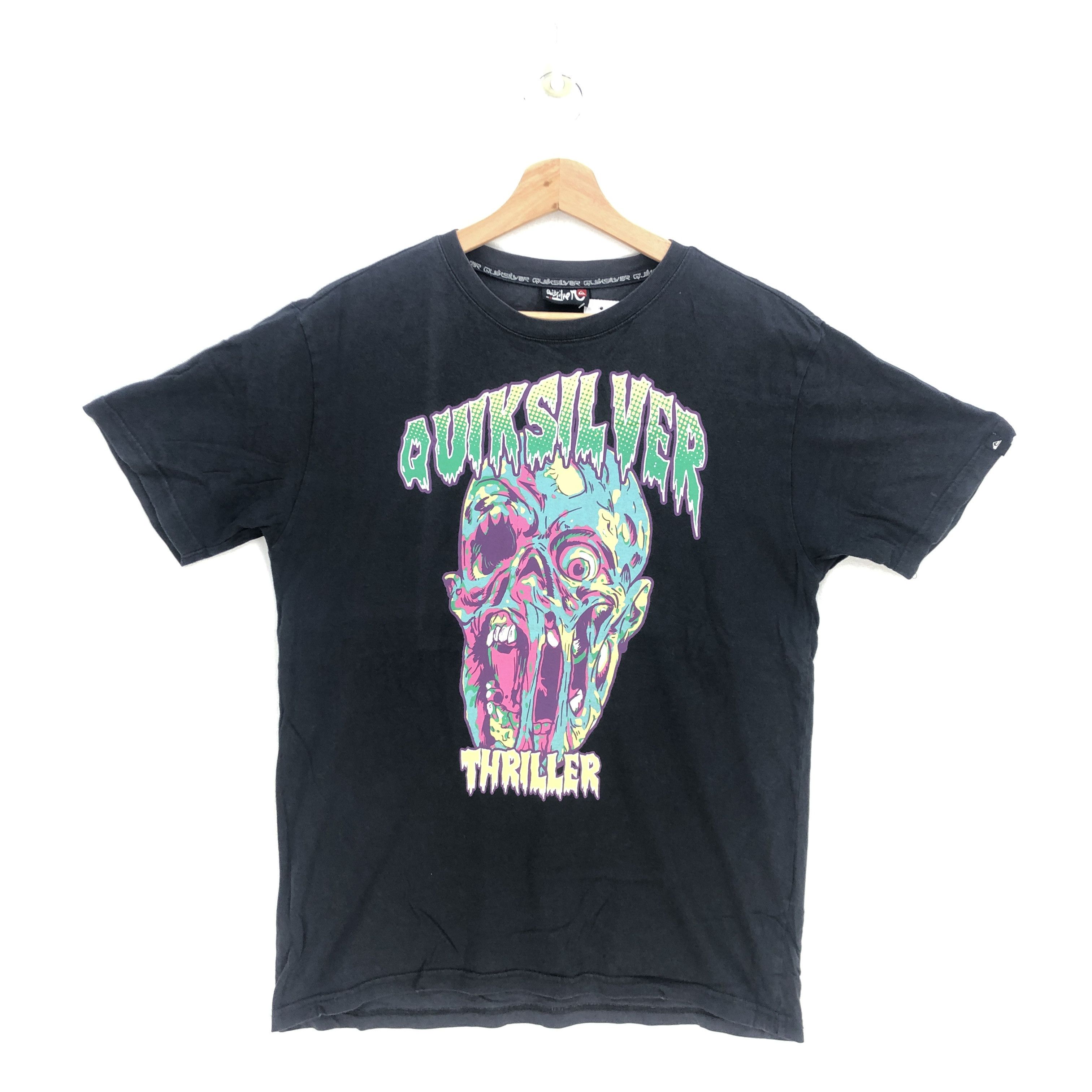 Quiksilver Vintage Y2K Quiksilver Tshirt Frankenstein Thriller Surf Tee Size US S / EU 44-46 / 1 - 1 Thumbnail