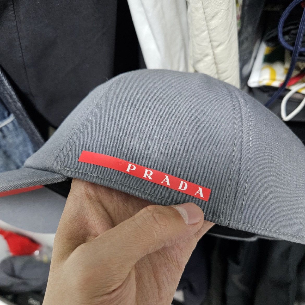 Prada Prada Luna Rossa 23SS Logo Hat-2508 Size ONE SIZE - 2 Thumbnail