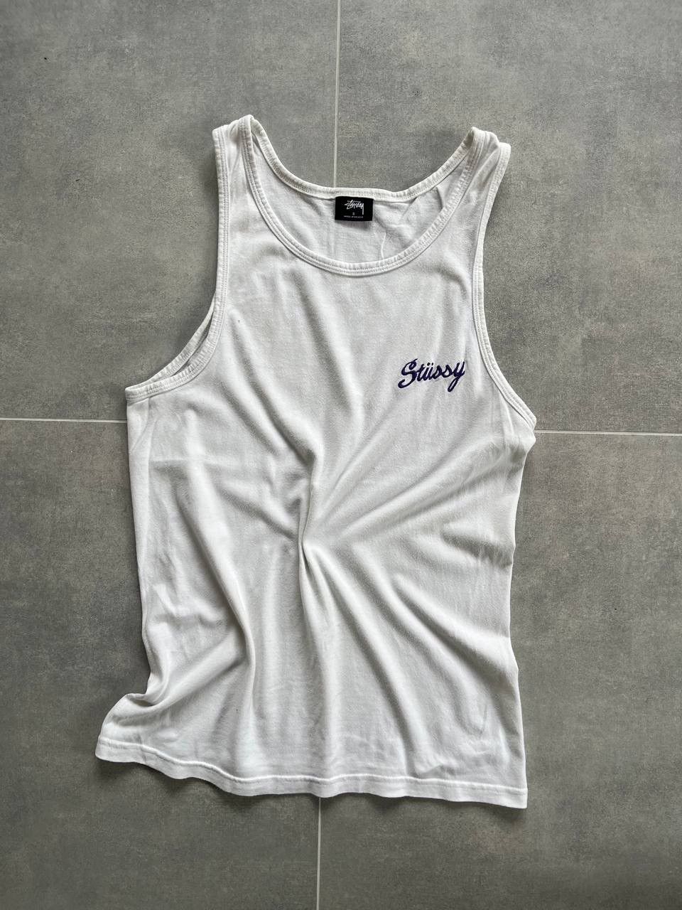 Stussy Stussy Logo White Tank Top Size US S / EU 44-46 / 1 - 2 Thumbnail