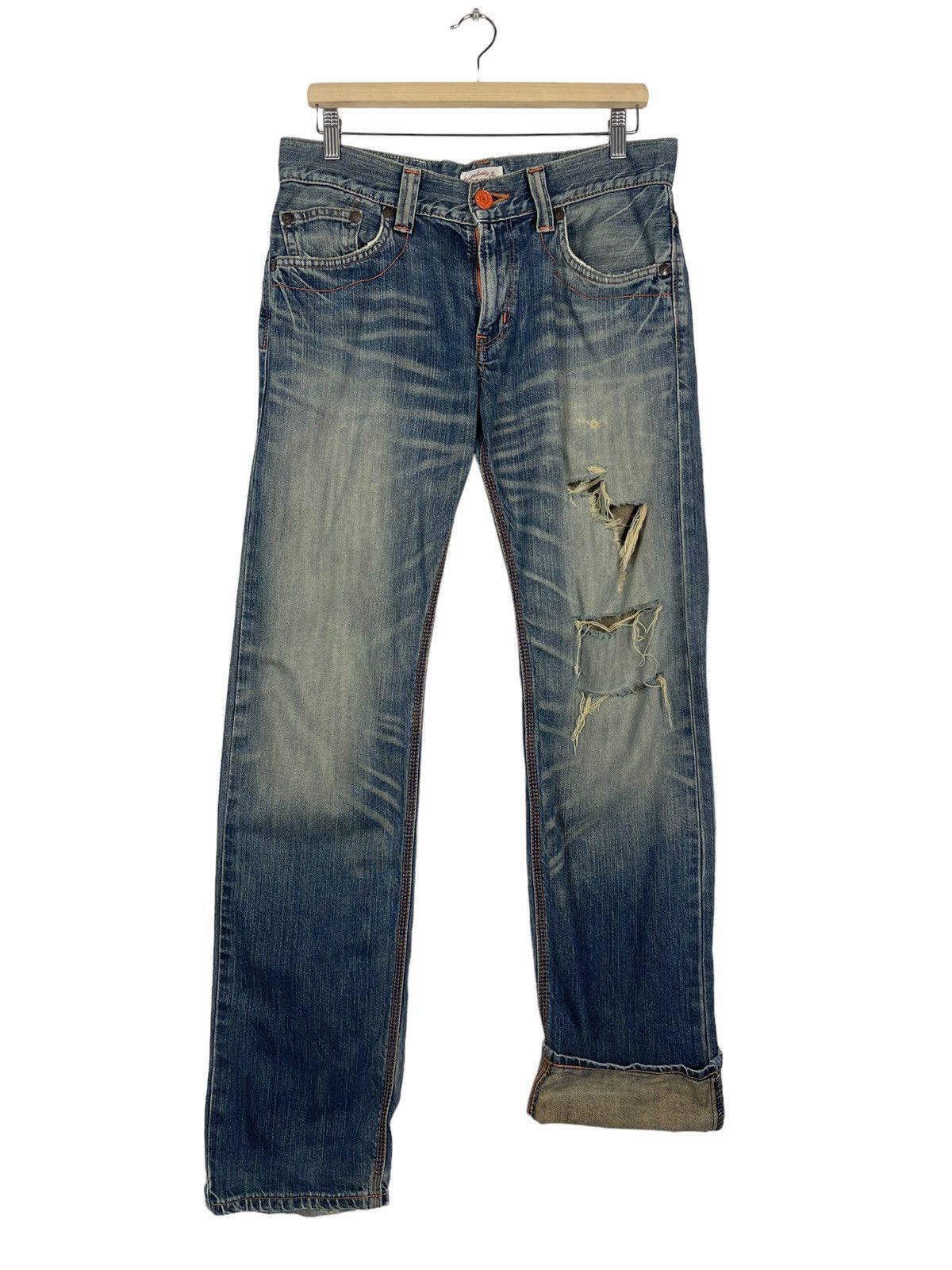 Edwin × Hysteric Glamour Edwin Zipper Pocket Zipper Fly Distressed Jeans Size US 34 / EU 50 - 10 Thumbnail