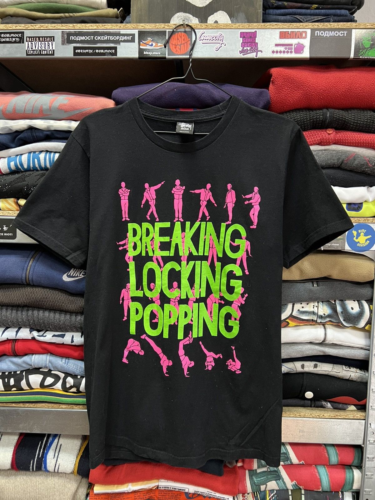 Stussy Stussy Breaking Locking Popping Black Tee Size US M / EU 48-50 / 2 - 1 Thumbnail