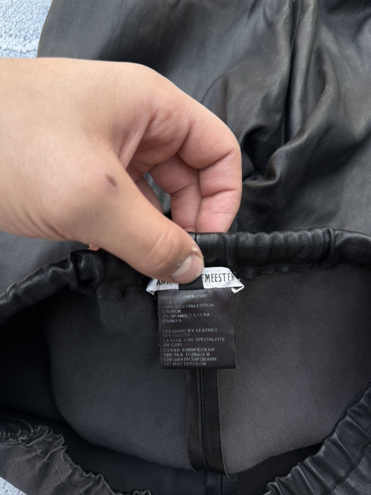 ANN DEMEULEMEESTER LEATHER PANTS Size 36 Stretch Florence