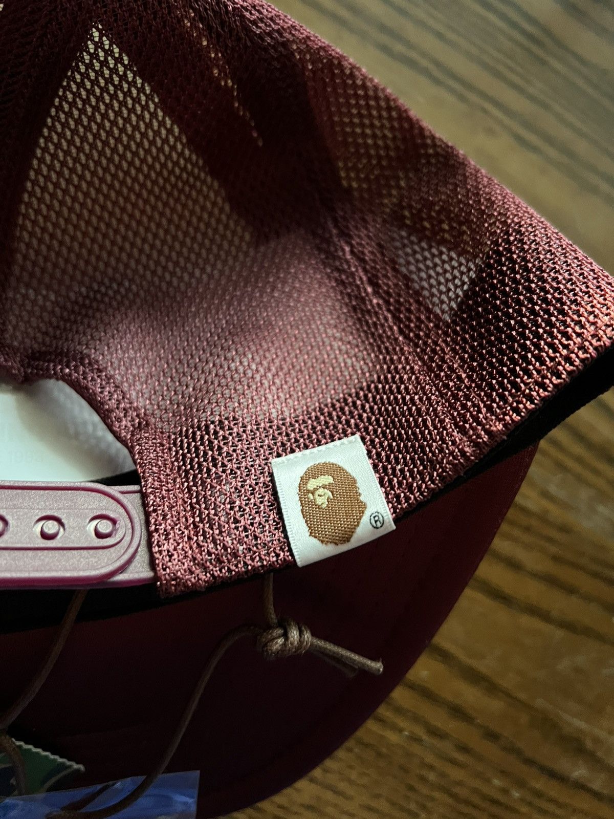 Bape Bape College Mesh Trucker Hat - Burgundy Size ONE SIZE - 4 Thumbnail