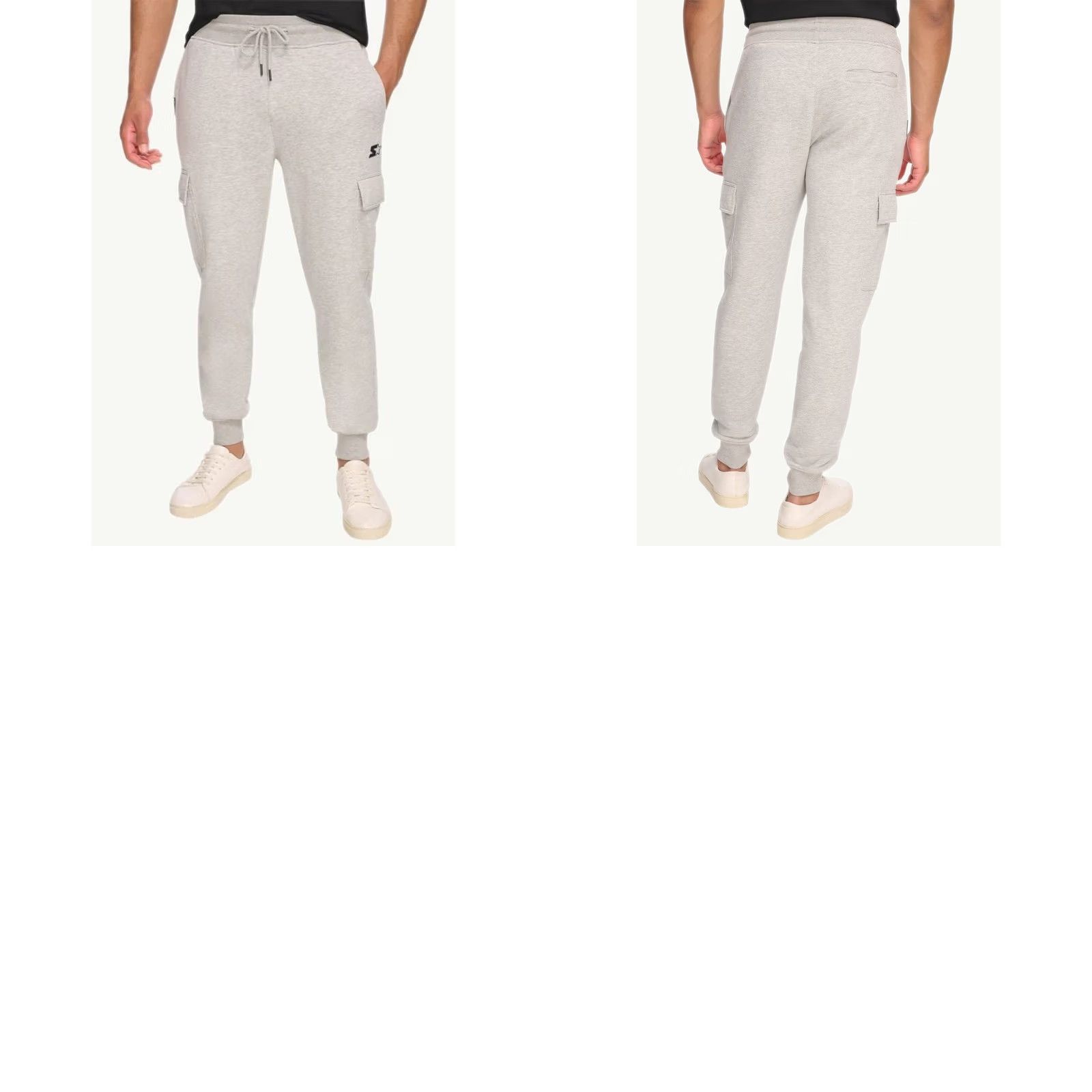 Starter Starter Mens Embroidered Fleece Cargo Jogger Heather Gray XXL 6CYG0858 NEW Size US 39 - 10 Thumbnail