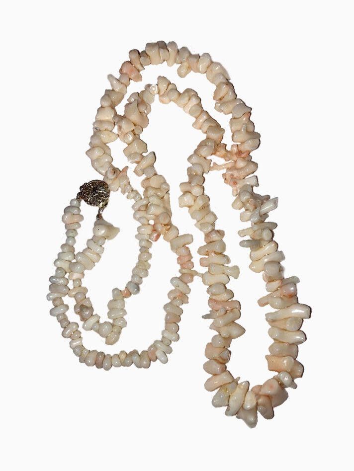 Designer Angel Skin Coral Polished Branch Nugget Bead Necklace Size ONE SIZE - 4 Thumbnail