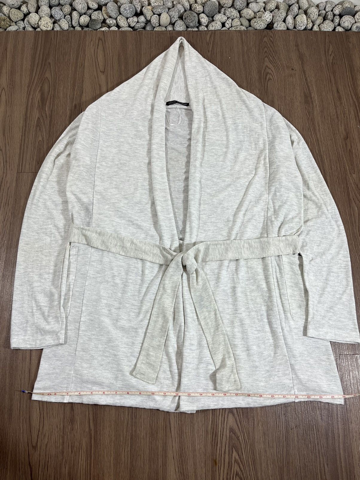 Tete Homme Tête Homme Robe Kimono Cardigan – Light Grey Wrap Belted Size US M / EU 48-50 / 2 - 10 Thumbnail