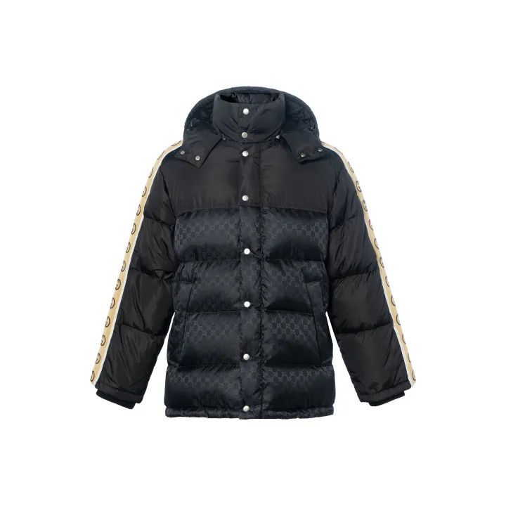 Gucci Gucci Black Printed Hooded Down Jacket Size US L / EU 52-54 / 3 - 1 Thumbnail
